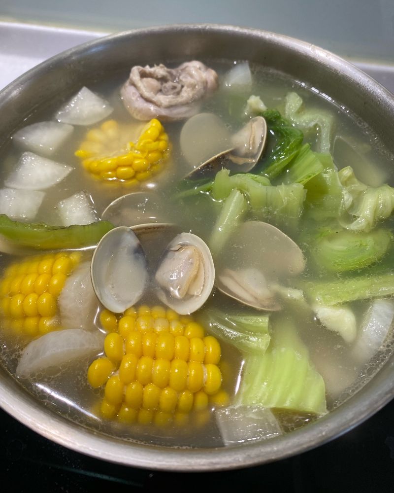 刈菜蛤蠣雞湯
