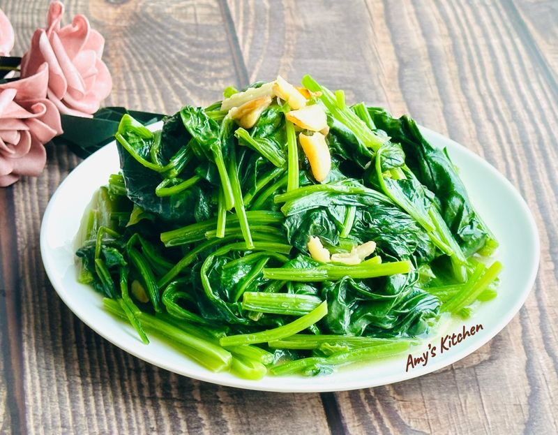 餐廳的炒青菜
