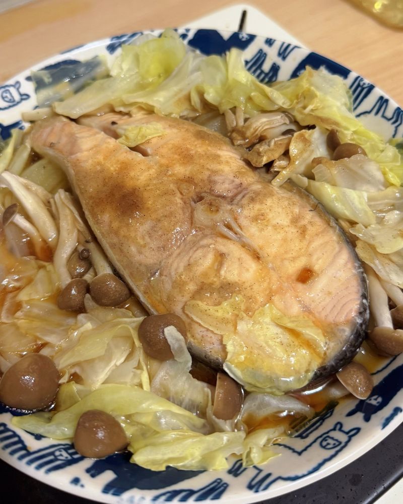 奶油蒸鮭魚