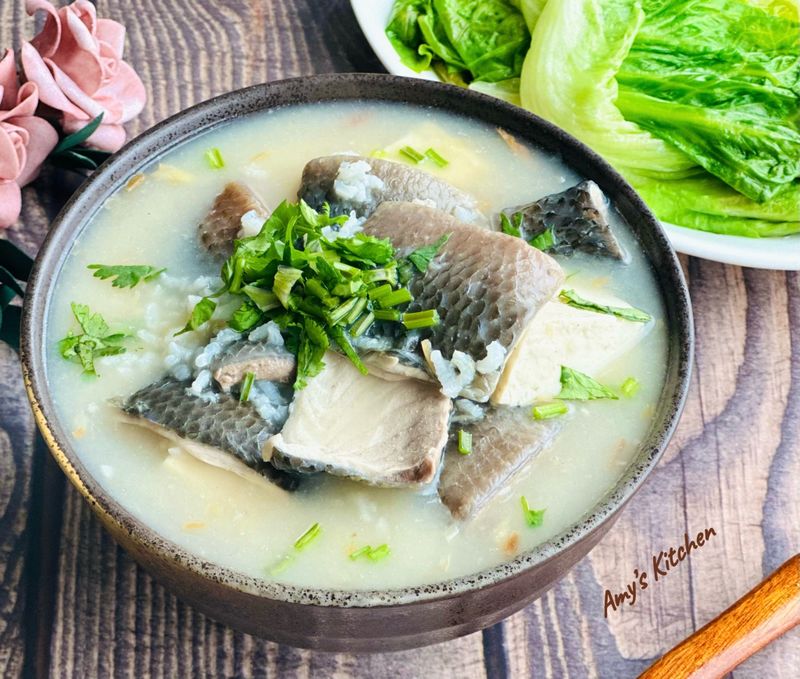 虱目魚皮粥
