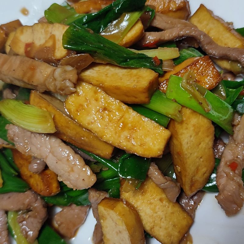 蔥爆豆干肉絲