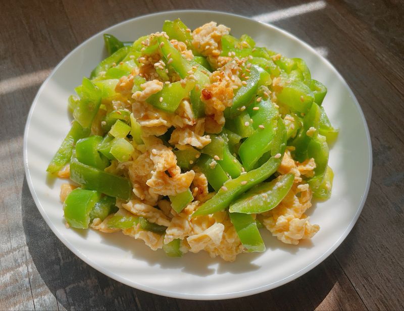 青椒炒雞蛋(蛋素)