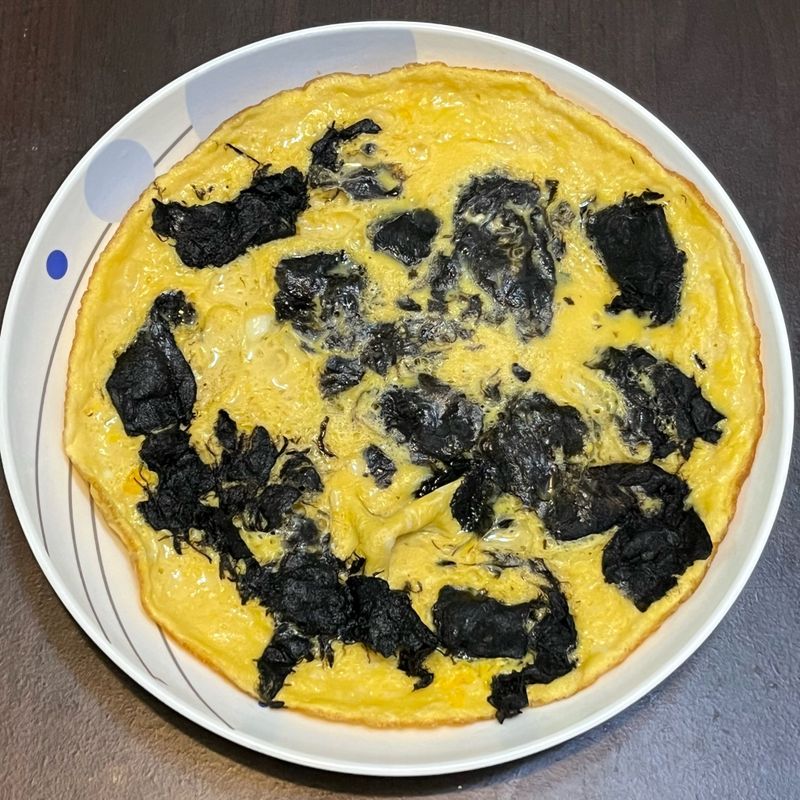 【蛋素】蛋煎紅毛苔