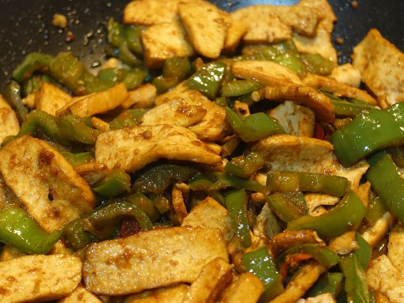 青椒香炒豆干