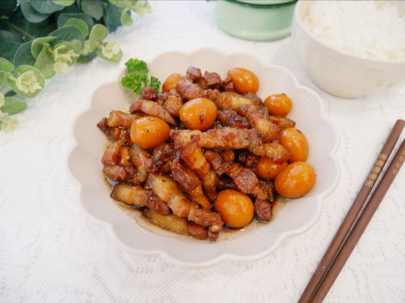 簡單做「手切滷肉飯」白飯煮多點!!
