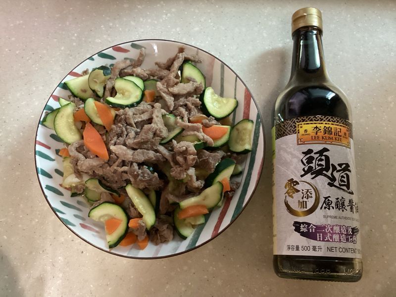 李錦記 頭道零添加原釀醬油-瓜炒豬肉