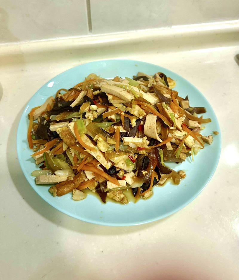 豆乾炒木耳