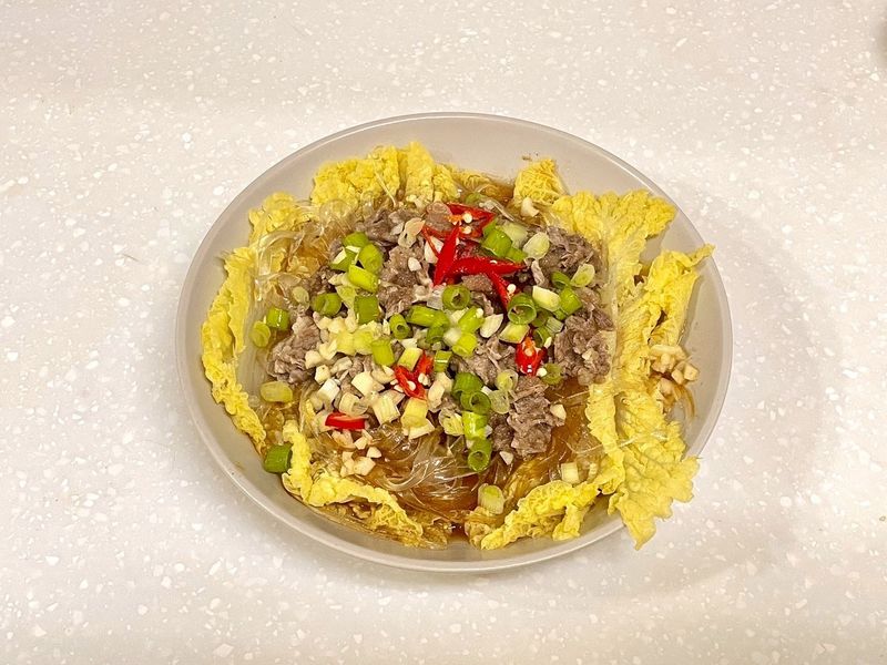 娃娃菜牛肉粉絲煲