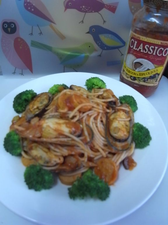 Classico義遊味境:蘑菇橄欖口味 之 淡菜海鮮熱狗義大利麵