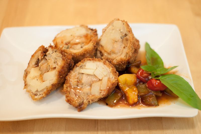 新北市健康三寶-【吳双の愛妻料理】橙花豬肉脆筍捲