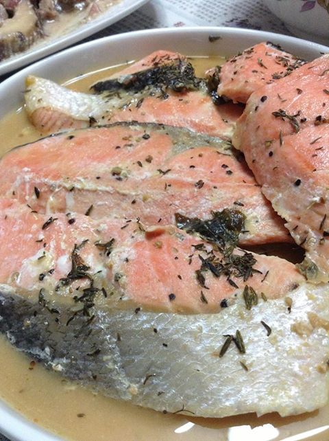 白酒味增鮭魚