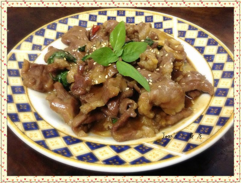 三杯豬肉片