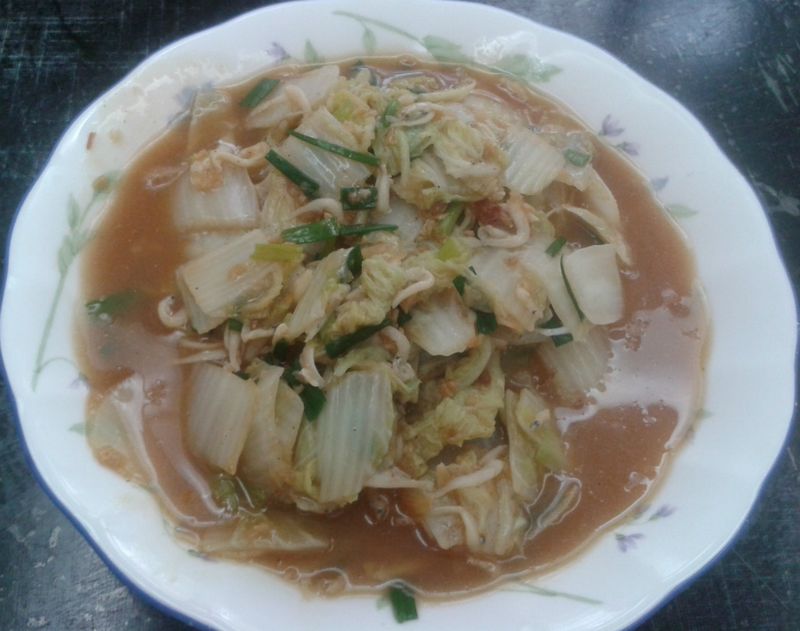 銀魚白菜
