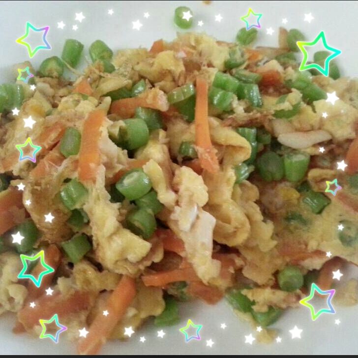 四季豆蘿蔔炒蛋