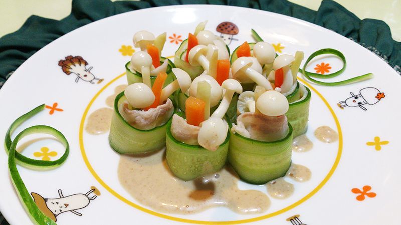 瓜脆肉鮮菇菇捲~莎媽五心級料理