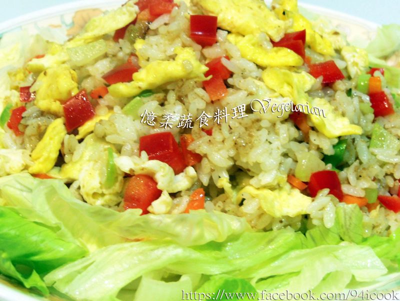 ♥憶柔蔬食♥惜福青花菜心炒飯~可素食
