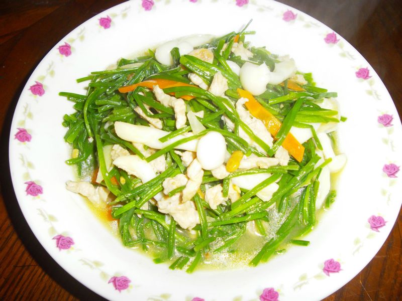 水蓮炒肉絲