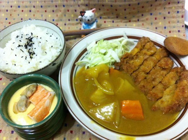 咖哩豬排餐