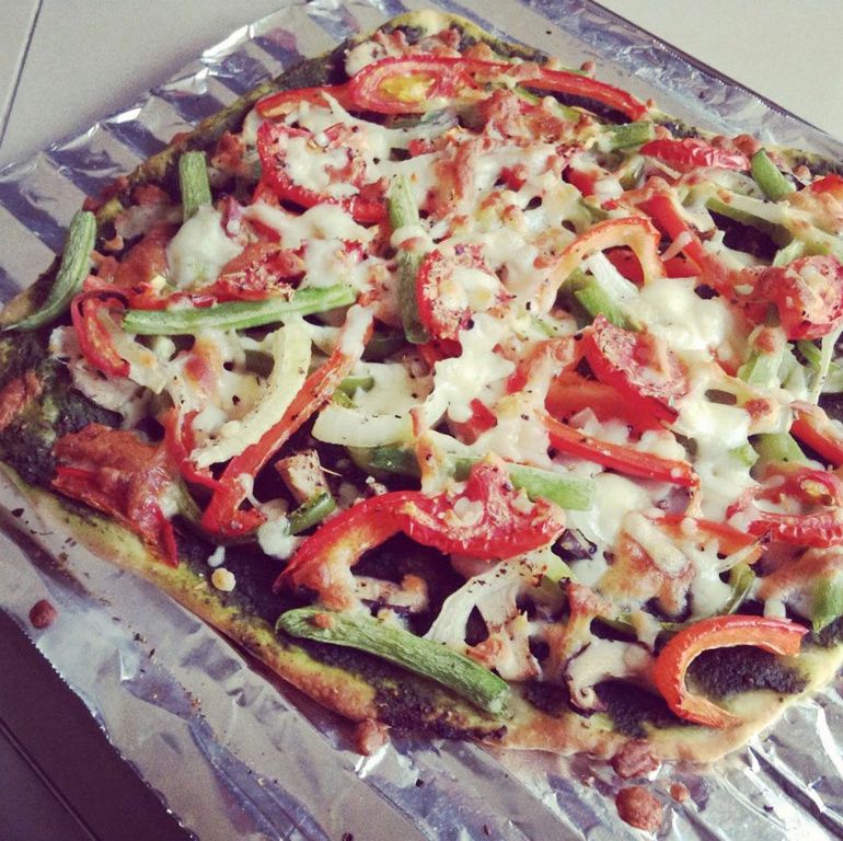 |義大利|青醬野菇披薩 PIZZA