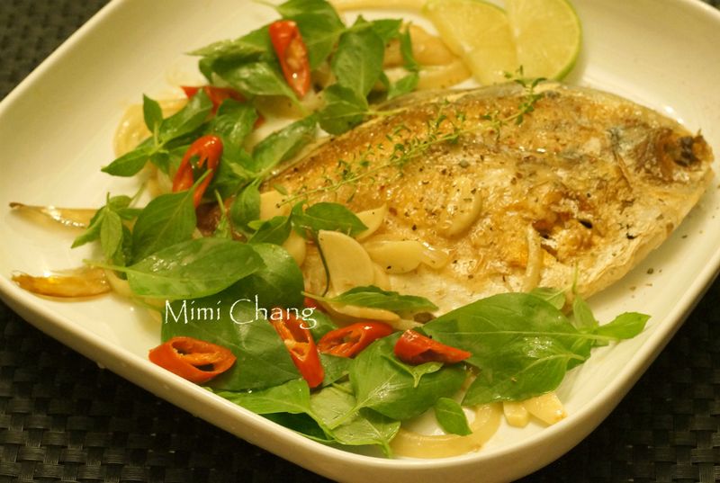 Mimi♥香草白鯧(水煮魚)