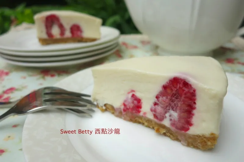 覆盆子乳酪蛋糕~免烤箱