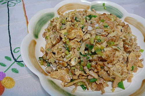 lanni 青蒜干貝炒蛋