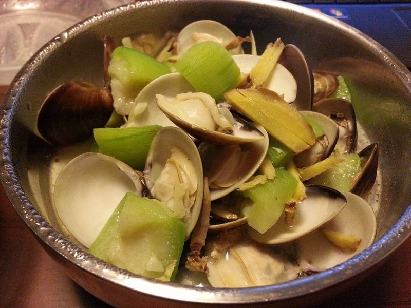無需油煙的 ♥ 蛤蠣絲瓜 ♥