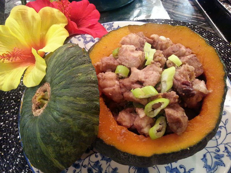 肉排南瓜盅
