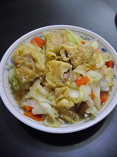 手工蛋捲燴高麗菜
