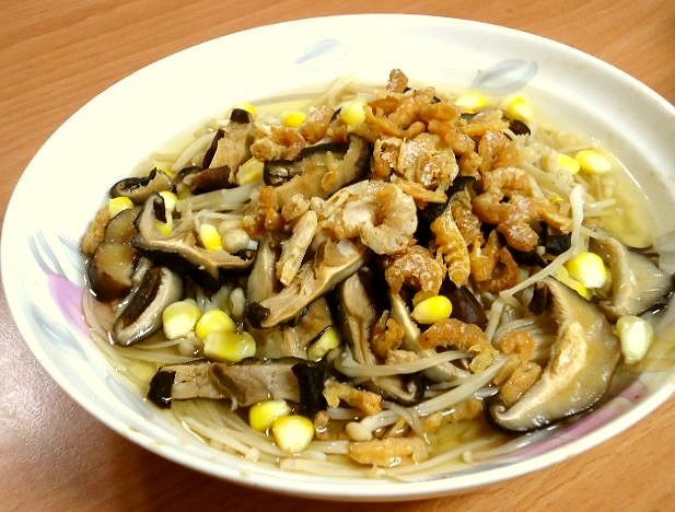電鍋料理─蝦米金針香菇