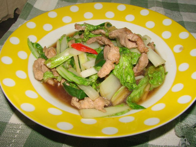 ~小白菜肉片~