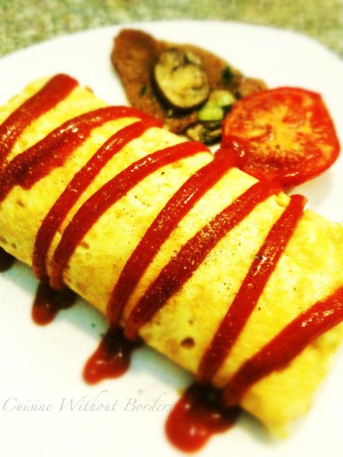 蔬菜磨菇蛋包炒飯