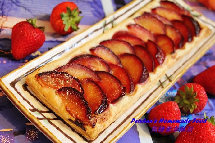 焦糖蜜李酥派
