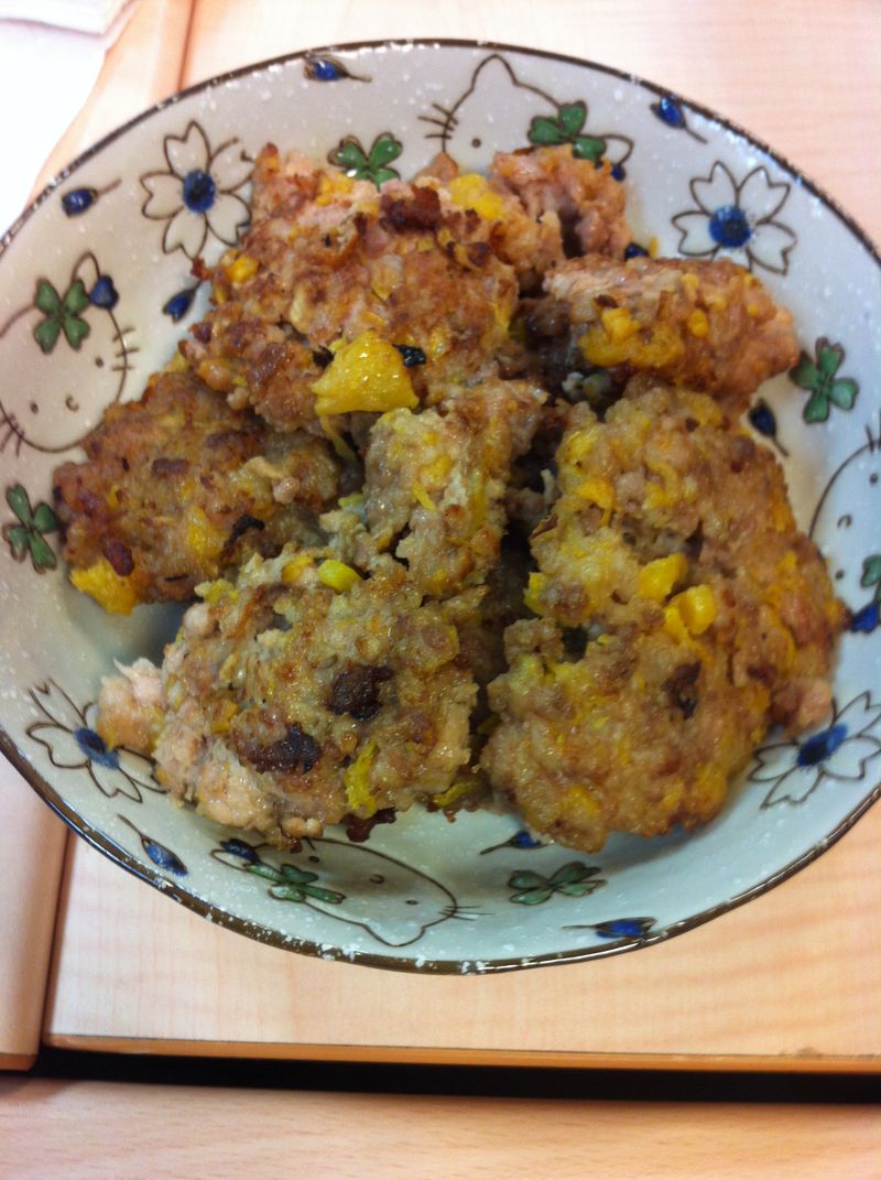 南瓜豬肉漢堡排