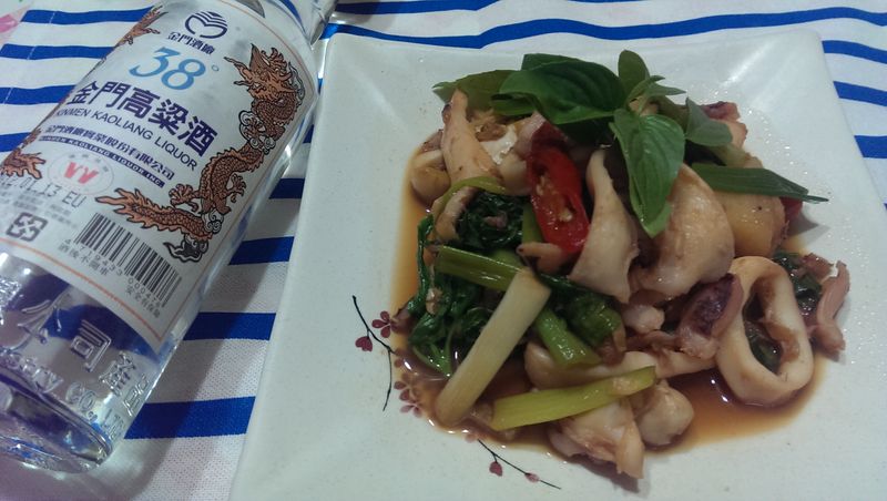 [金門高粱飄香料理]香辣醬燒透抽