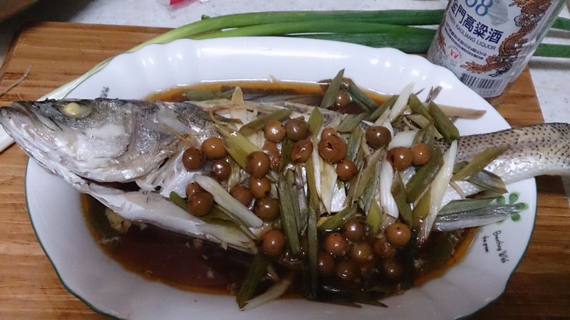 『金門高粱飄香料理』~破布子鱸魚