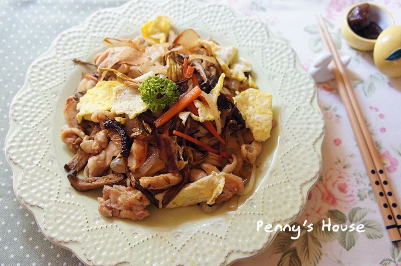 金針花柴魚炒麵「臺東農產好料理」