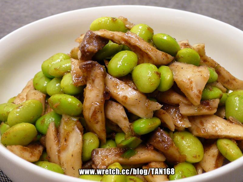 沙茶毛豆炒菇絲 @愛吃菇6@