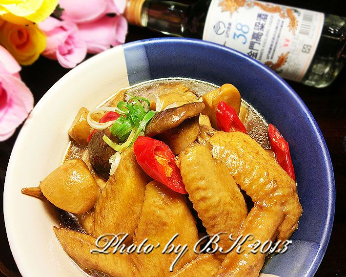 蠔油鮑菇雞翅【金門高粱飄香料理】