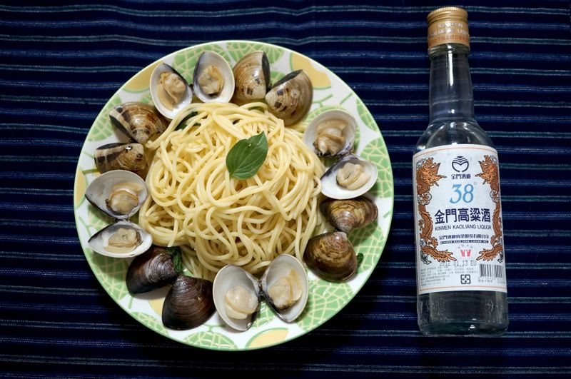 金門高粱飄香料理:高粱蛤蠣義大利麵