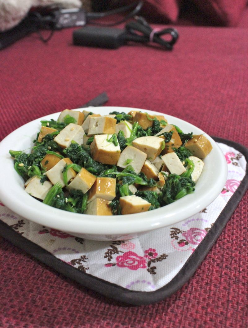 涼拌菠菜豆干