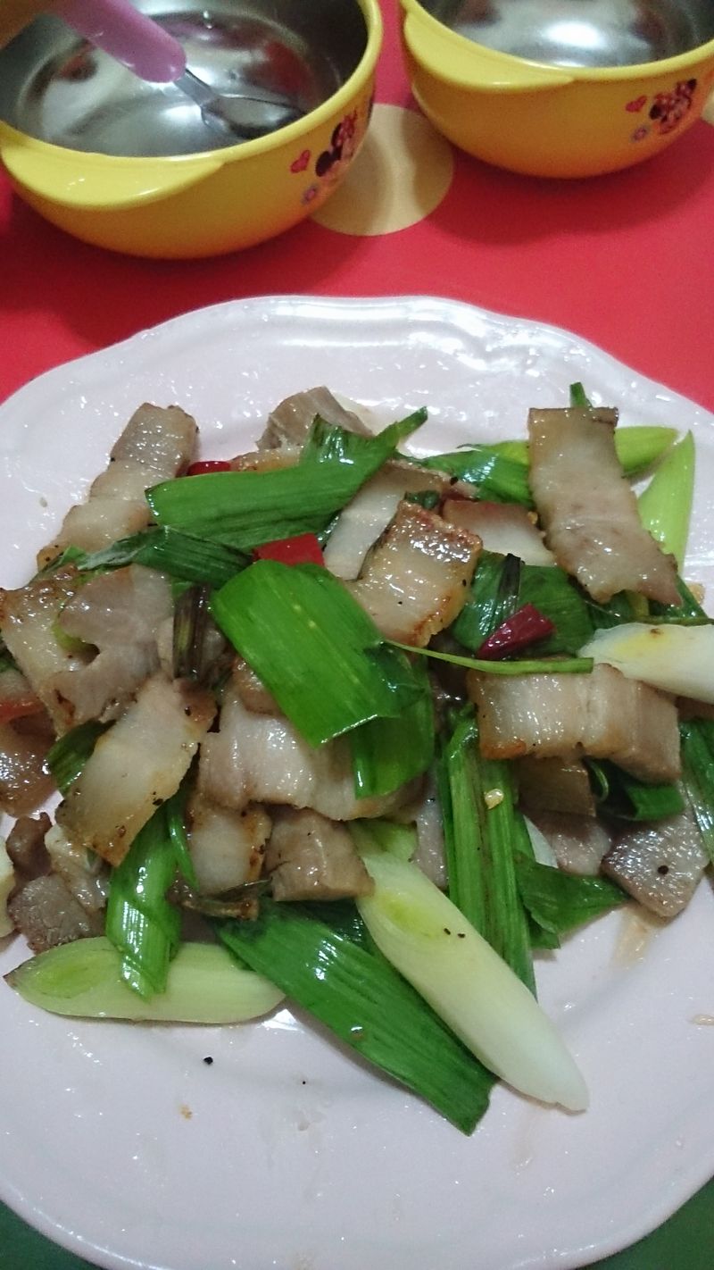蒜苗鹹豬肉