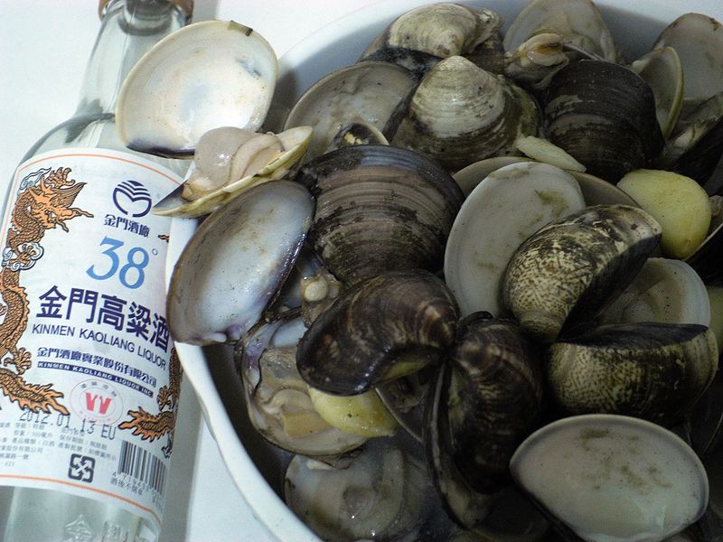 金門高粱飄香料理-麻油高梁酒炒蛤蜊
