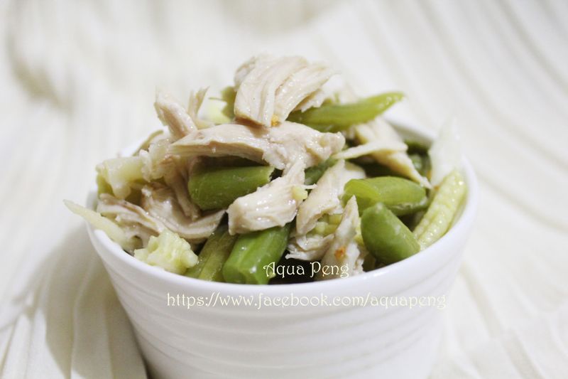 泰山橄欖油│拌蔬菜雞肉絲佐油醋醬