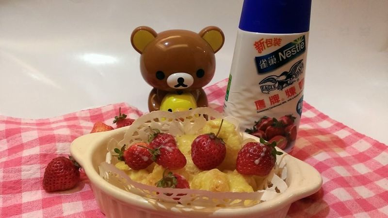 煉乳草莓蝦球『鷹牌煉奶』
