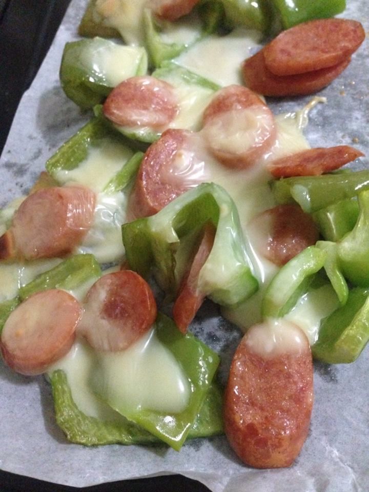 焗烤 青椒×脆腸 超簡單 三步驟 零失敗