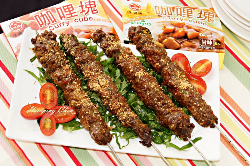 沙嗲牛肉串[牛頭牌咖哩塊]