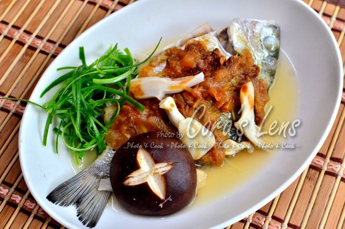 筍醬蒸黑格魚
