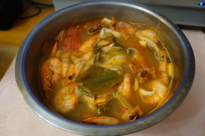 酸辣蝦湯