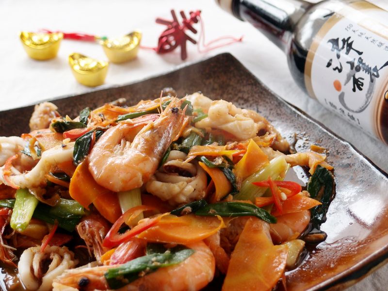 Olivia♥雙喜臨門(XO醬炒雙鮮)─淬釀年菜料理